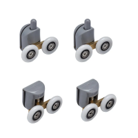 Комплект роликов Mixxus Rollers SCP03-4x4 (двойной 2 вер.+2 ниж.для душевой кабины, Graphite) (MI8164)